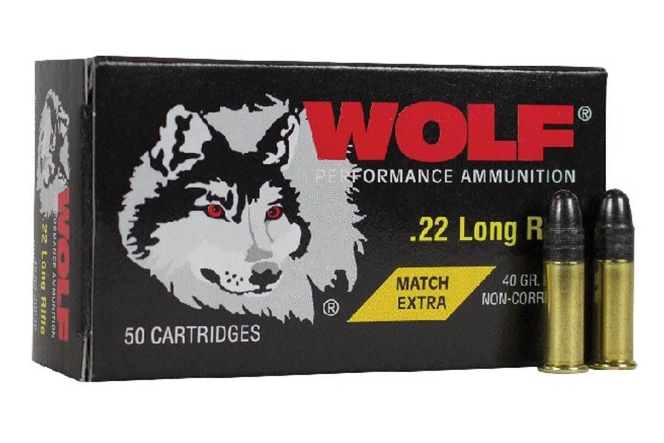WOLF AMMO 22LR 40gr Round Nose Match Target 50/Box